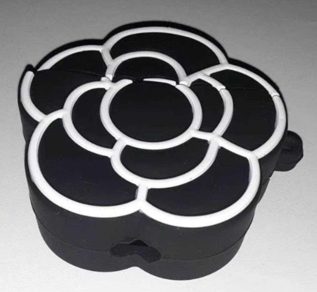 Black Flower Airpod Case